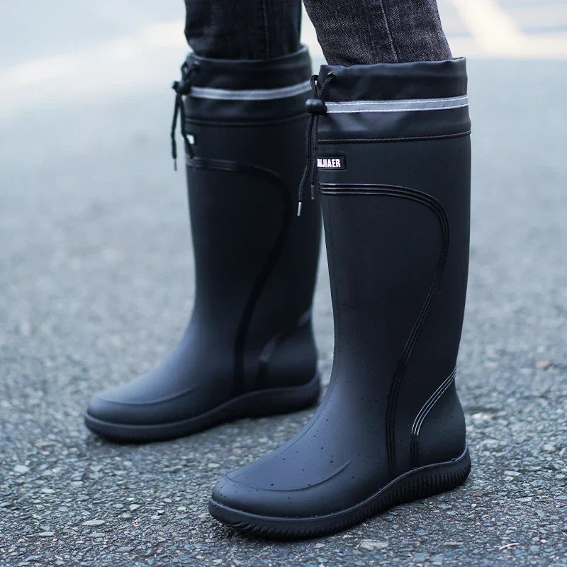 Waterproof Rubber Rain Boots Slip Resistant Sole